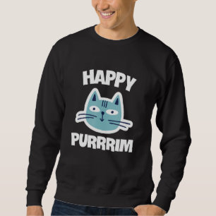 Sweatshirt Joyeux Purrim Kitty Chat Juif Purim Costume Queen