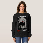 Sweatshirt Joyeux Rottoween Rottweiler dans le Masque de hock (Devant entier)