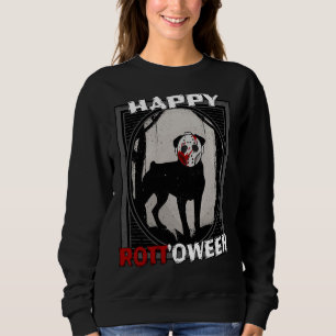 Sweatshirt Joyeux Rottoween Rottweiler dans le Masque de hock