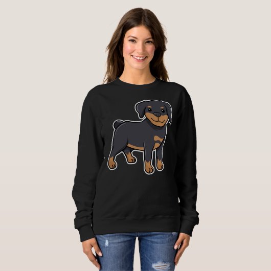 Sweatshirt Joyeux Rottweiler 34 (Devant entier)