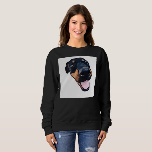 Sweatshirt Joyeux Rottweiler 35 (Devant entier)
