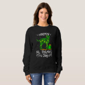 Sweatshirt Joyeux Saint Patrick S Day Chiens Dalmatiens Shamr (Devant entier)