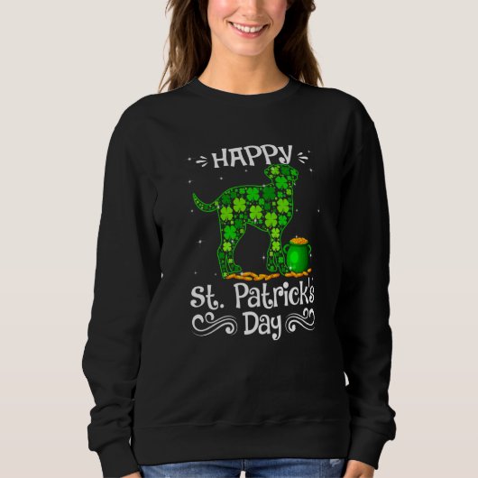 Sweatshirt Joyeux Saint Patrick S Day Chiens Dalmatiens Shamr (Devant)