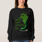 Sweatshirt Joyeux Saint Patrick's Day Chaussure verte Lucky S (Devant)
