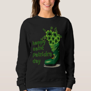 Sweatshirt Joyeux Saint Patrick's Day Chaussure verte Lucky S