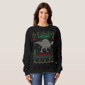 Sweatshirt Joyeux Spinosaurus Noël Spinosaurus moche (Devant entier)