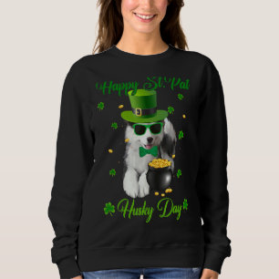 Sweatshirt Joyeux St Pat Husky Day Chien St Patrick's Day