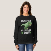 Sweatshirt Joyeux St Pat Rex Dinosaur Saint Patrick pour (Devant entier)