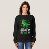 Sweatshirt Joyeux St PaT Rex Dinosaur Saint Patrick pour (Devant entier)
