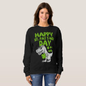Sweatshirt Joyeux St Pat Rex Dinosaure Saint Patrick Pour  (Devant entier)