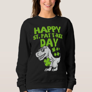 Sweatshirt Joyeux St Pat Rex Dinosaure Saint Patrick Pour