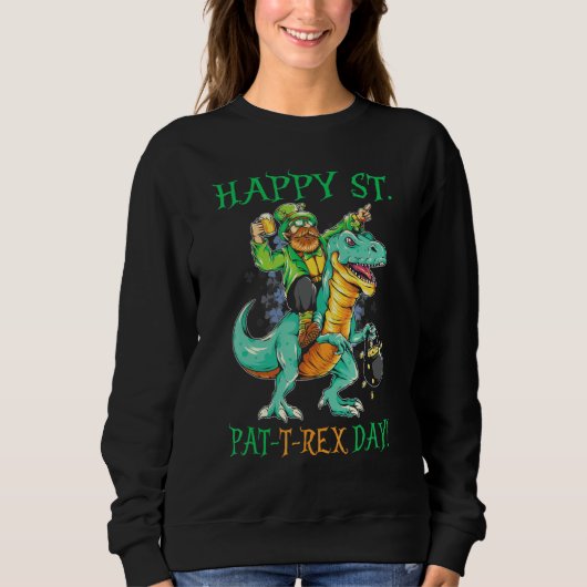 Sweatshirt Joyeux St. Pat T Rex Jour 1 (Devant)