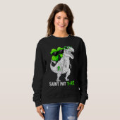Sweatshirt Joyeux St Pat T Rex Saint Patrick's Day Dinosaur B (Devant entier)