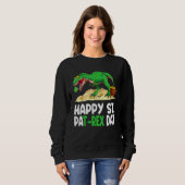 Sweatshirt Joyeux St Pat T Rex Saint Patrick's Day Dinosaur S (Devant entier)