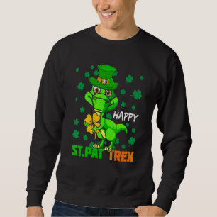Sweatshirt Joyeux St Pat Trex Day Dino Jour de la Saint Patri