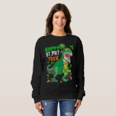 Sweatshirt Joyeux St Pat Trex Day Saint Patrick Dinosaur Garç (Devant entier)