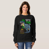 Sweatshirt Joyeux St PaTRex Dinosaure Saint Patrick Garçons (Devant entier)