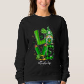 Sweatshirt Joyeux St Patrick S Day Amour Enseignant Vie Gnome (Devant)
