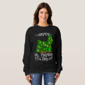 Sweatshirt Joyeux St Patrick S Day Chih Tzu Chiens Coût Shamr (Devant entier)