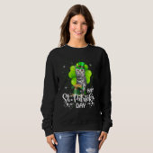 Sweatshirt Joyeux St Patrick's Day American Shorthair Cat Sha (Devant entier)