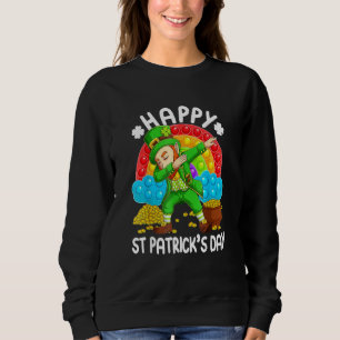 Sweatshirt Joyeux St Patrick's Day Leprechaun Pop It Rainbow