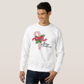 Sweatshirt Joyeux Sucre de canne des Fêtes (Devant entier)