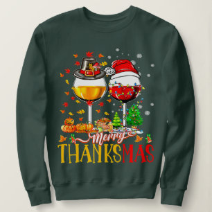 Sweatshirt Joyeux Thanksmas Thanksgiving Noël Vilaine Noël P
