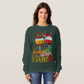 Sweatshirt Joyeux Thanksmas Thanksgiving Noël Vilaine Noël P (Devant entier)