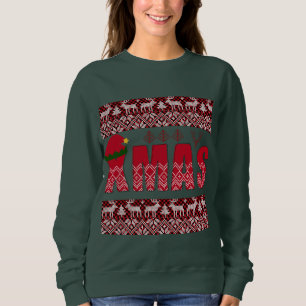 Sweatshirt Joyeux tricot de Noël tendance Élégant