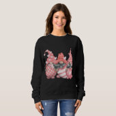 Sweatshirt Joyeux Valentines Jour Gnome Couple Correspondant (Devant entier)