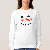 Sweatshirt Joyeux visage de Snowman (Devant)