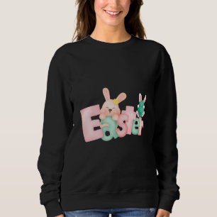 Sweatshirt Joyeux voeux de Pâques - Baisers de lapin drôle