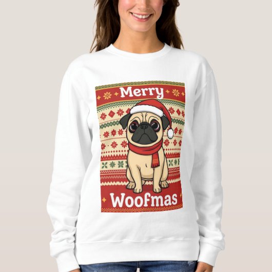Sweatshirt Joyeux Woof Noël (Devant)