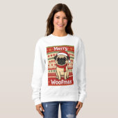 Sweatshirt Joyeux Woof Noël (Devant entier)