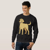 Sweatshirt Joyeux Yellow Labrador (Devant entier)