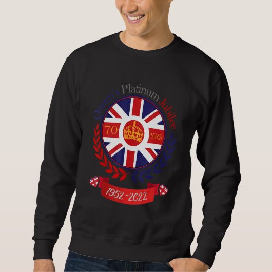Sweatshirt Jubilé de la reine en platine 1952 2022 1 (Devant)
