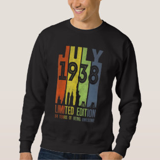 Sweatshirt Juillet 1938 84 Anniversaire 1938