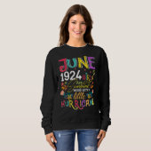 Sweatshirt Juin 1924 Les Filles Sont Soleil 98 Ans Anniversai (Devant entier)