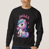 Sweatshirt Julia Cute Unicorn Design pour filles Nom Julia (Devant)