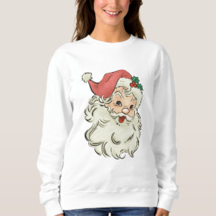 Sweatshirt Jumeau de Noël Retro Père Noël Vintage