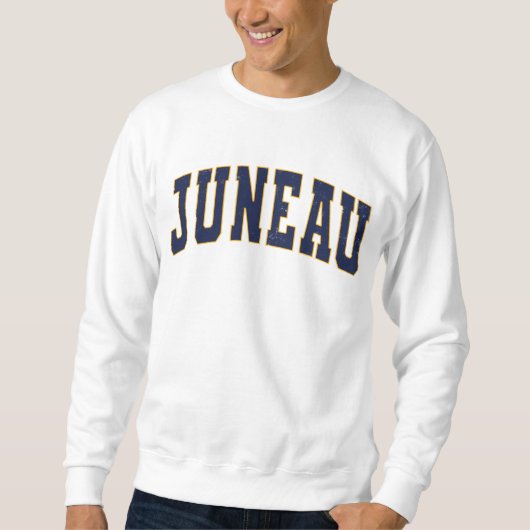 Sweatshirt Juneau Alaska Vintage College Style (Devant)