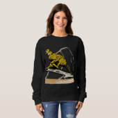 Sweatshirt Jungle Leopard Faune mignonne Noir (Devant entier)