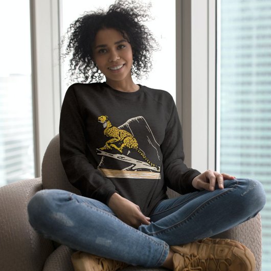 Sweatshirt Jungle Leopard Faune mignonne Noir