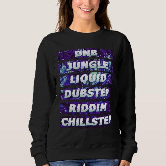 Sweatshirt Junglis DNB Dubstep Riddim EDM Rave Festival (Devant)
