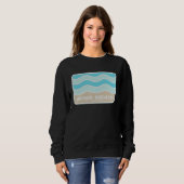 Sweatshirt Juno Beach Floride Rétro FL Vagues Plage Souvenir (Devant entier)