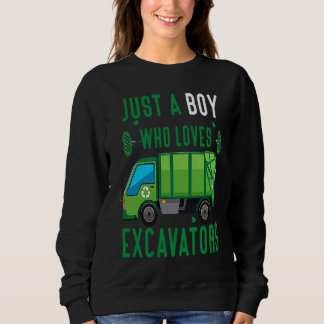 Sweatshirt Just A Boy Who Loves Garbage Trucks funny idea 3