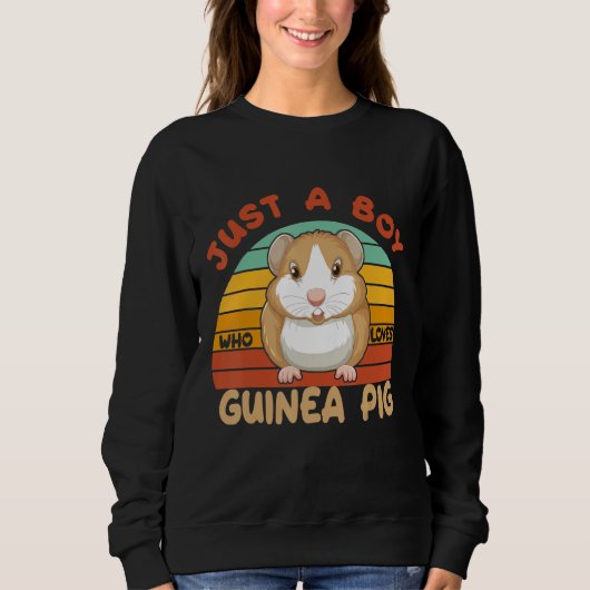 Sweatshirt Just A Boy Who Loves guinea Pig Wild Guinea Pigs G (Devant)