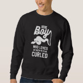 Sweatshirt Just A Boy Who Loves Their Pets Curled Ball Python (Devant)