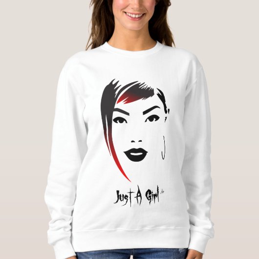 Sweatshirt Just A Girl cheveux roux (Devant)