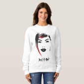 Sweatshirt Just A Girl cheveux roux (Devant entier)